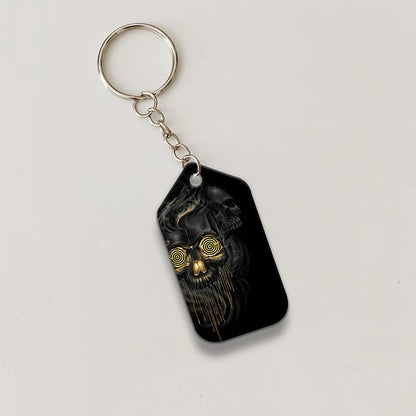 Shut Up And Bowl Golden Skull Keychain Gift For Bowler ORN0160