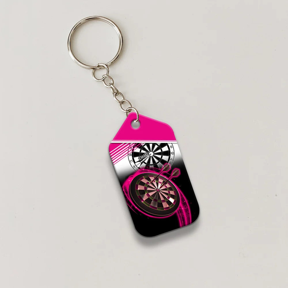 The Coolest Girls Throw Darts Keychain For Dart Team Player ORN0175