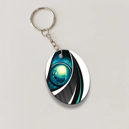 Eagle Bowling Team Blue Bowling Ball Keychain ORN0198
