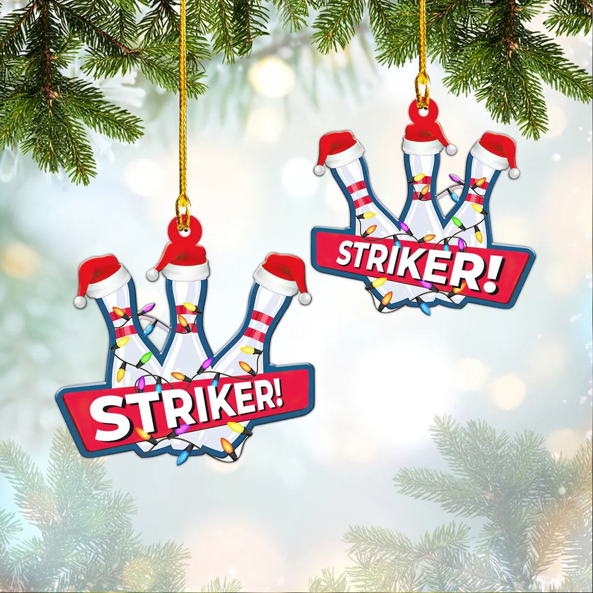 Bowling Strike Amazing Style Acrylic Christmas Ornament Home Decor Gift For Bowling Player ORN0094