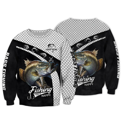 Fishing Shirt Bass Fishing 3D Full Print Fishing Lover Hoodie Tshirt FISH0076