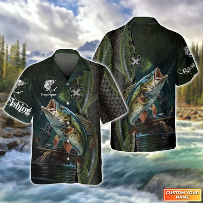 Bass Fishing Personalized Name 3D Full Print Shirts 09 FISH0063