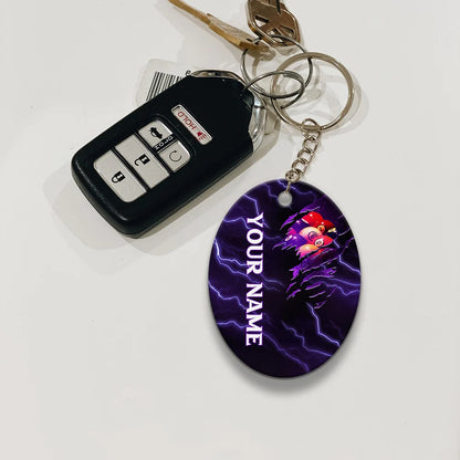 Billiard Pool 9 Ball Thunder Viking Personalized Name Keychain For Billiard Players ORN0165