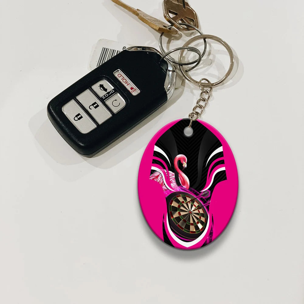 Flamingo Darts Keychain For Darts Team Player ORN0184