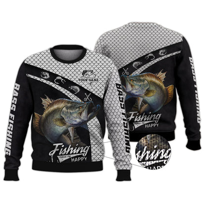Fishing Shirt Bass Fishing 3D Full Print Fishing Lover Hoodie Tshirt FISH0076