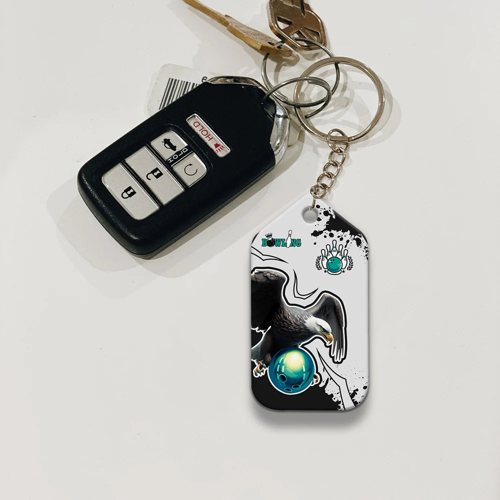 American Eagle Bowling Team Personalized Name 3D Keychain ORN0226