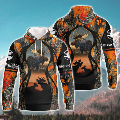 Moose Hunting - 3D Full Print Shirts - 524 HNT0124