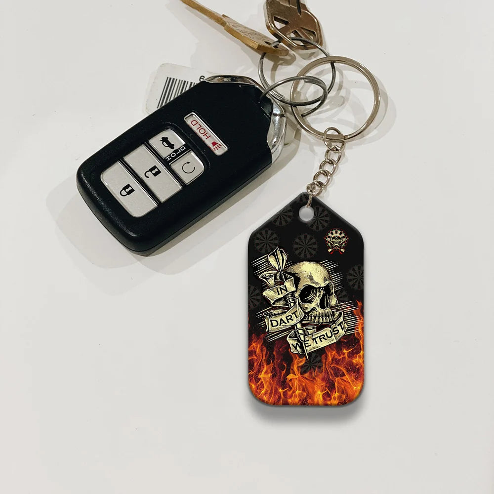In Dart We Trust Keychain For Darts Player ORN0204
