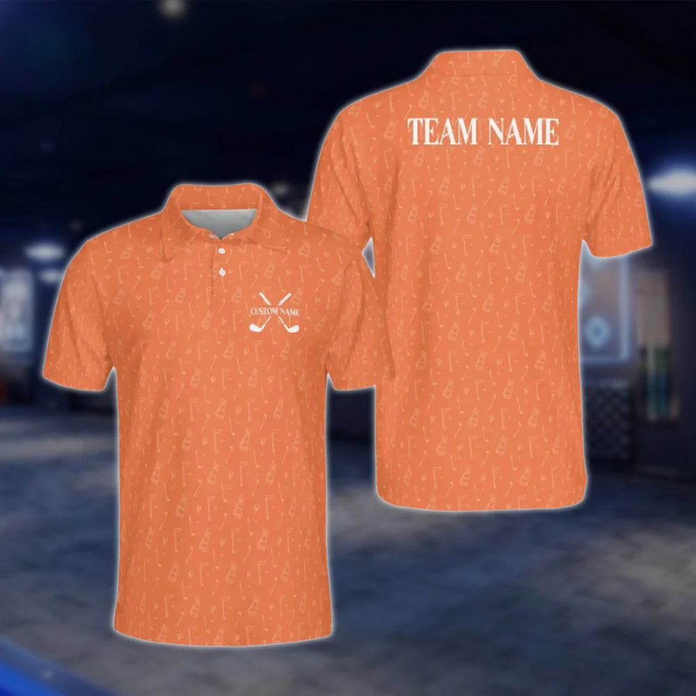 Personalized Green Golf Team Polo Shirt For Men, Custom Golf Shirts GOF0069