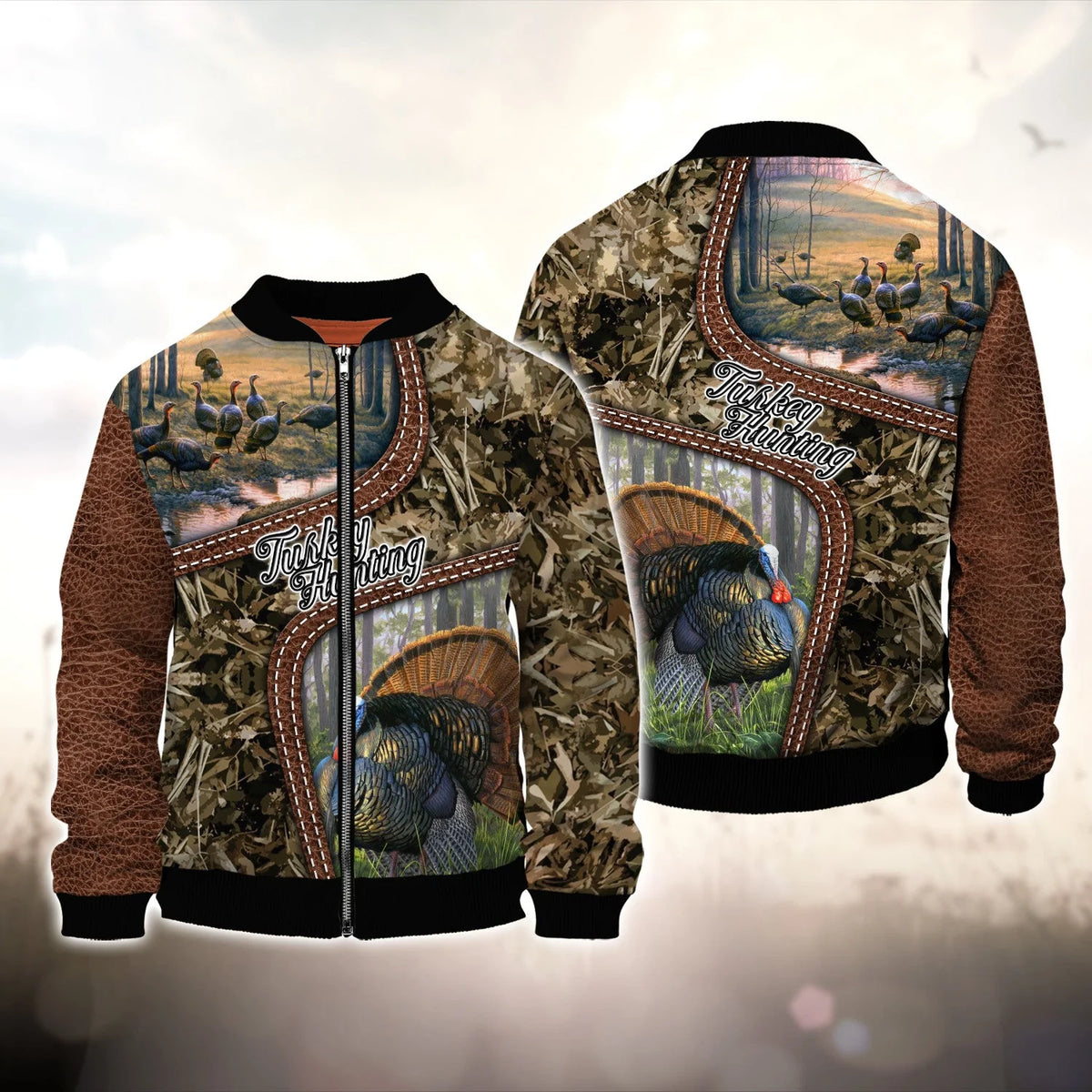 Turkey Bird Hunting Animal Hunter Camo Tattoo 3D All Over Printed Shirt HNT0132