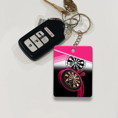 I'm A Darts And Beer Kinda Girl Keychain For Darts Player ORN0196