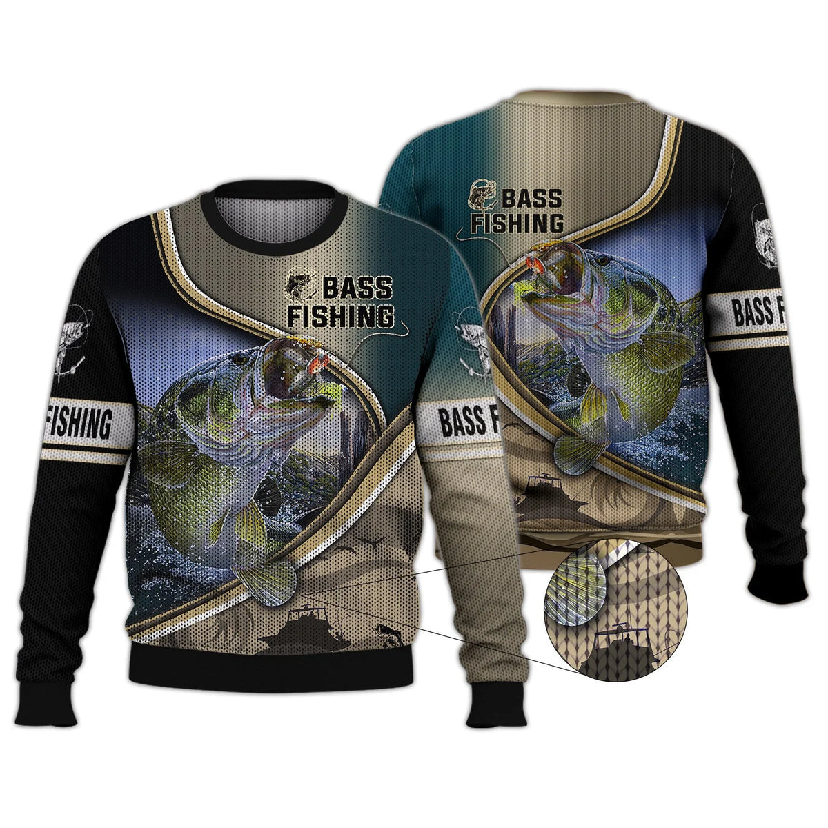 Bass Fishing Hooked 3D Hoodie Tshirt FISH0073