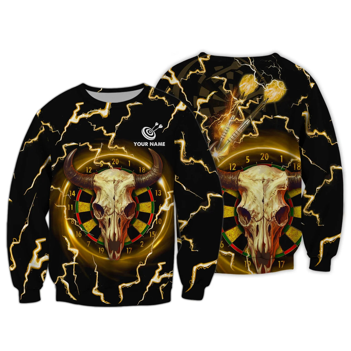 Personalized Name Bull And Darts 3D Printed Shirts ORN0252