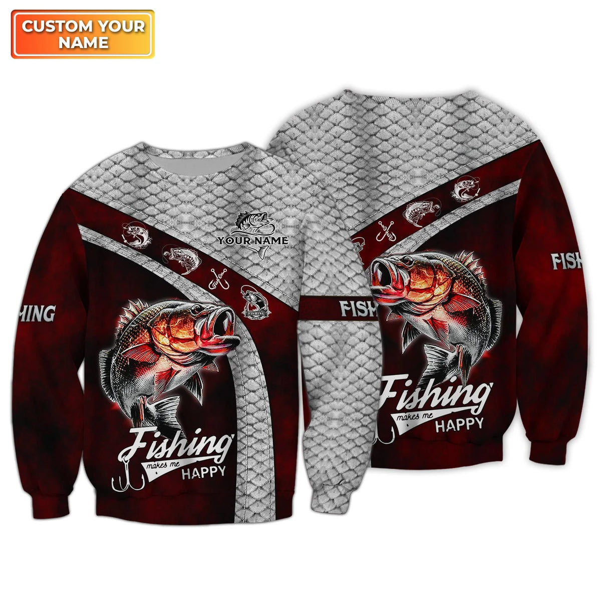 Custom 3D Bass Fishing 3D Full Print Shirts, Unique Design for Anglers, Perfect Gift for Bass Fishing Enthusiasts! FISH0002