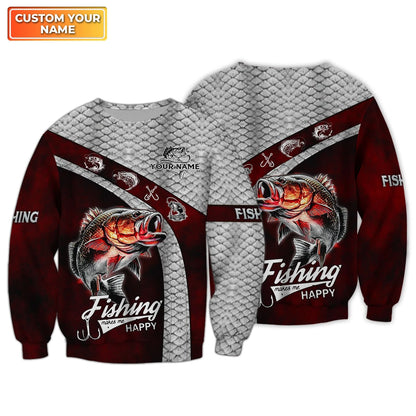 Custom 3D Bass Fishing 3D Full Print Shirts, Unique Design for Anglers, Perfect Gift for Bass Fishing Enthusiasts! FISH0002