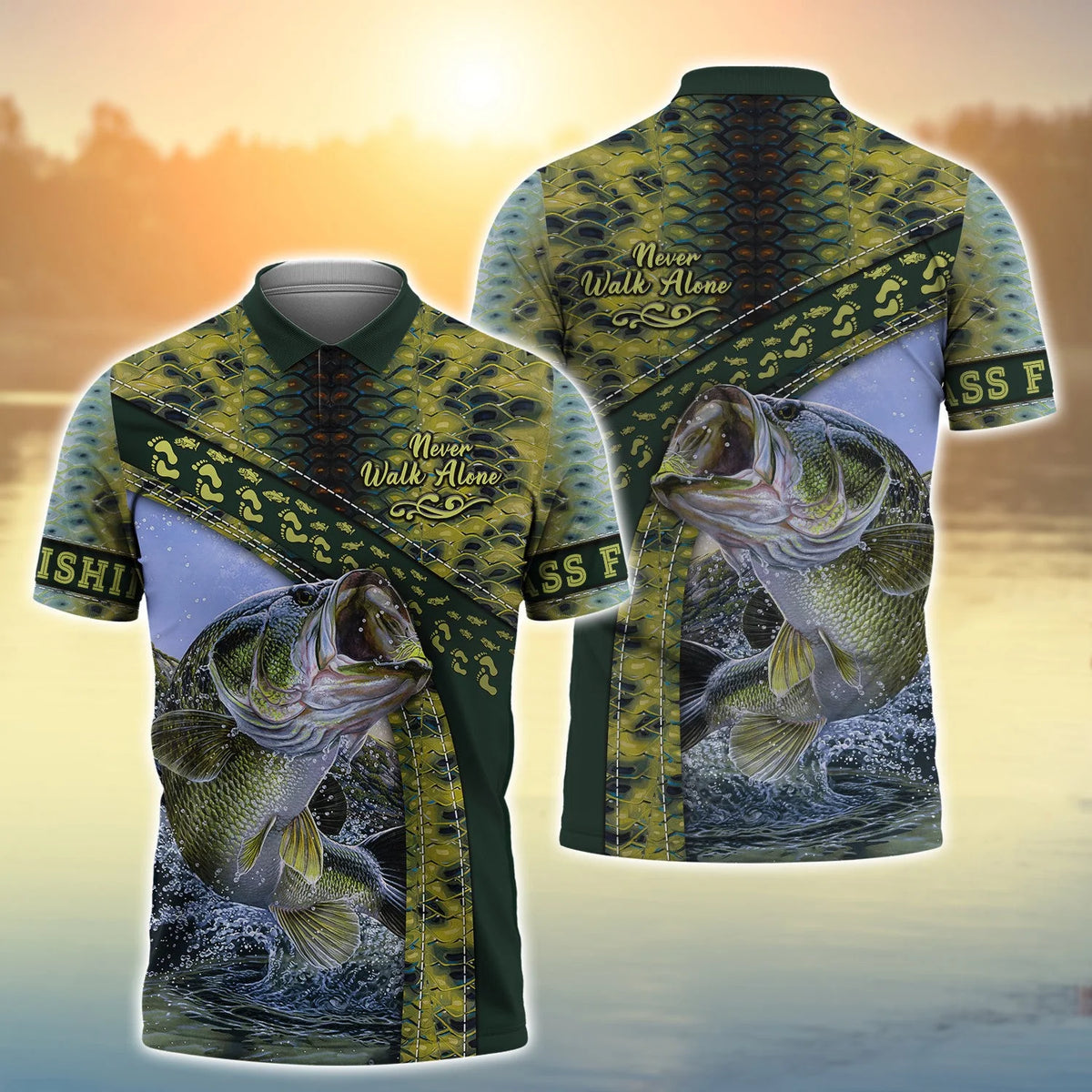 Bass Fishing Never Walk Alone 3D Full Print FISH0024