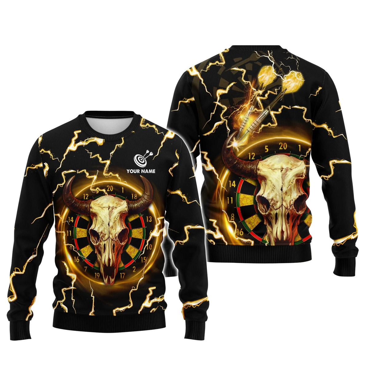 Personalized Name Bull And Darts 3D Printed Shirts ORN0252