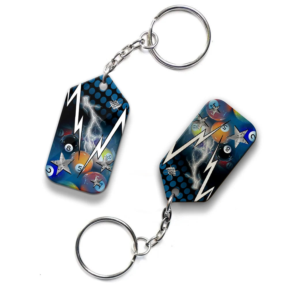 I Know I Play Like An Old Man Try To Keep Up Personalized Name Keychain For Billiard Player ORN0202