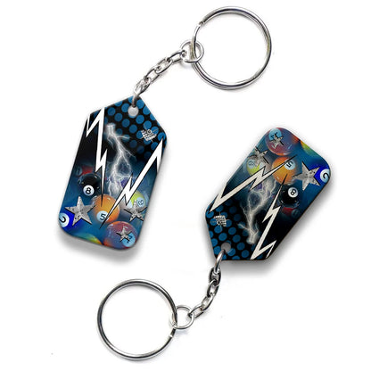 I Know I Play Like An Old Man Try To Keep Up Personalized Name Keychain For Billiard Player ORN0202