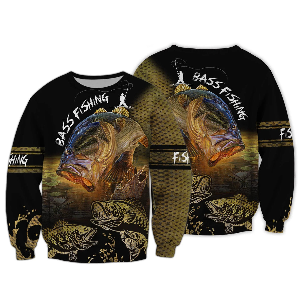 Bass Fishing On Skin 3d Print Fishing Shirt For Men And Women Hoodie Tshirt FISH0077