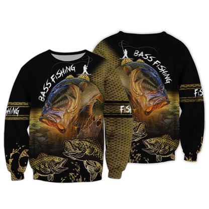 Bass Fishing On Skin 3d Print Fishing Shirt For Men And Women Hoodie Tshirt FISH0077