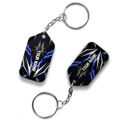 Bullseye Dartboard Thunder Personalized Name 3D Viking And Darts Keychain For Dart Team Player ORN0158