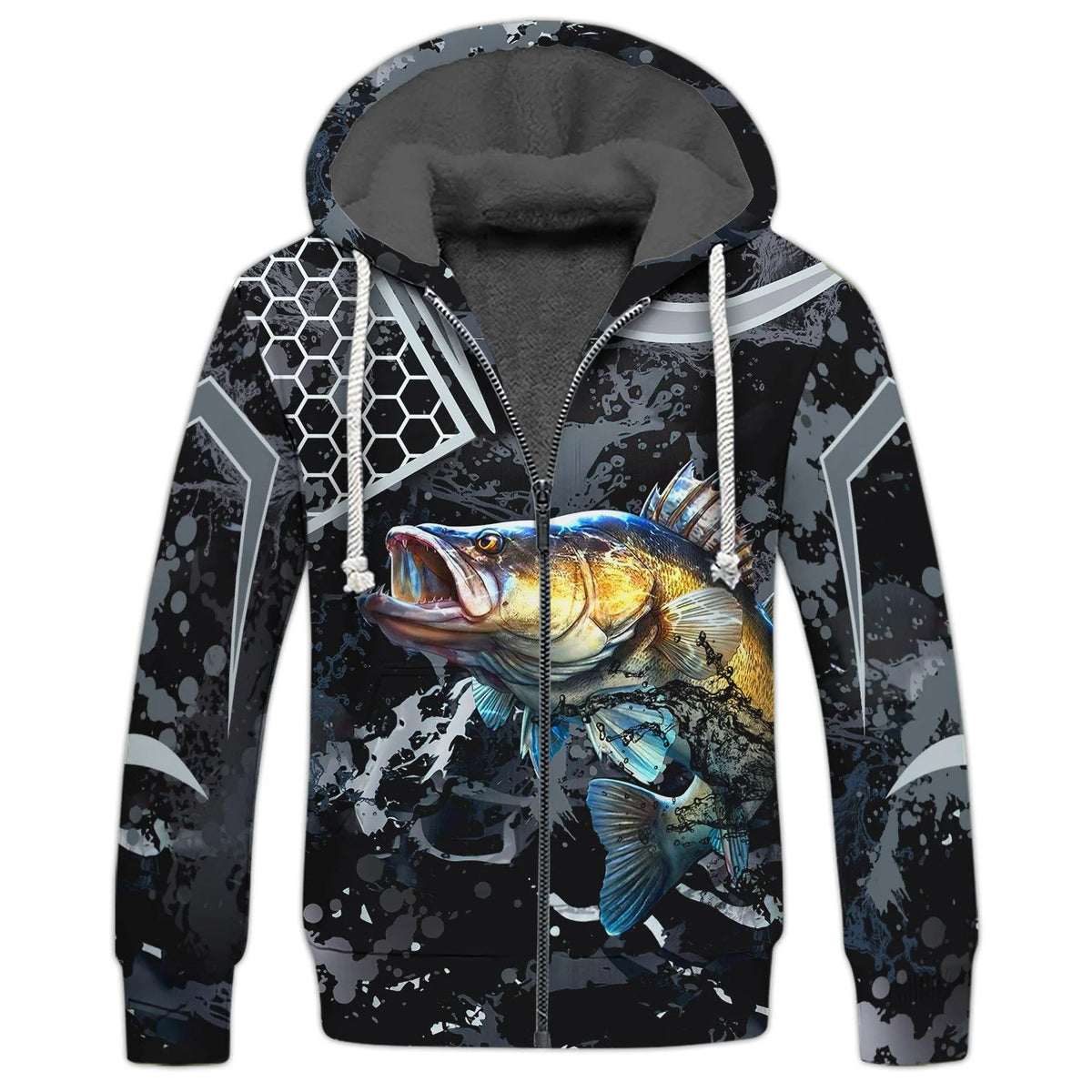 Bass Fishing Black 3D Hoodie Shirt For Men Hunting Life Hoodie Gifts FISH0070