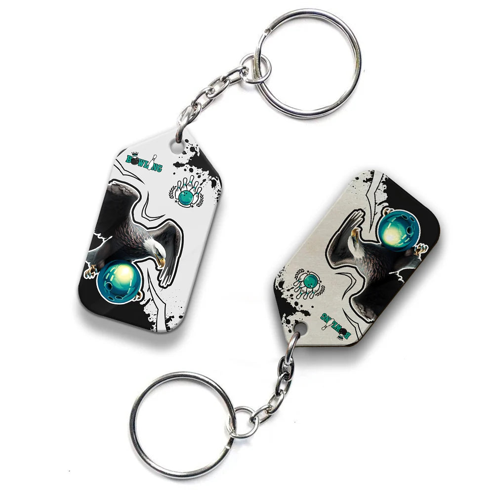 American Eagle Bowling Team Personalized Name 3D Keychain ORN0226