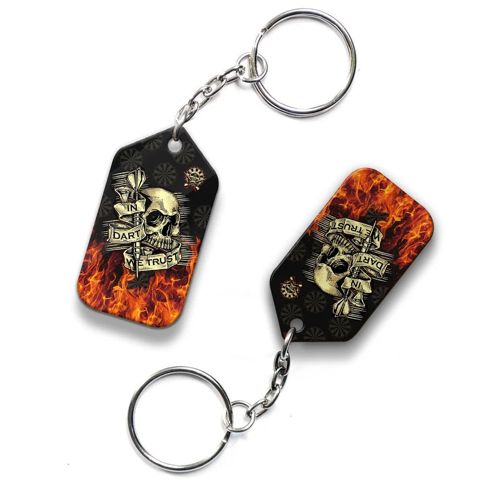 In Dart We Trust Keychain For Darts Player ORN0204