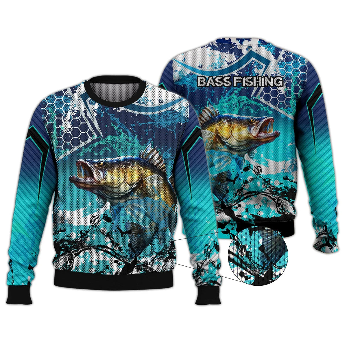 Bass Fishing Blue 3D Hoodie Shirt For Men Hunting Life Hoodie Gifts FISH0068