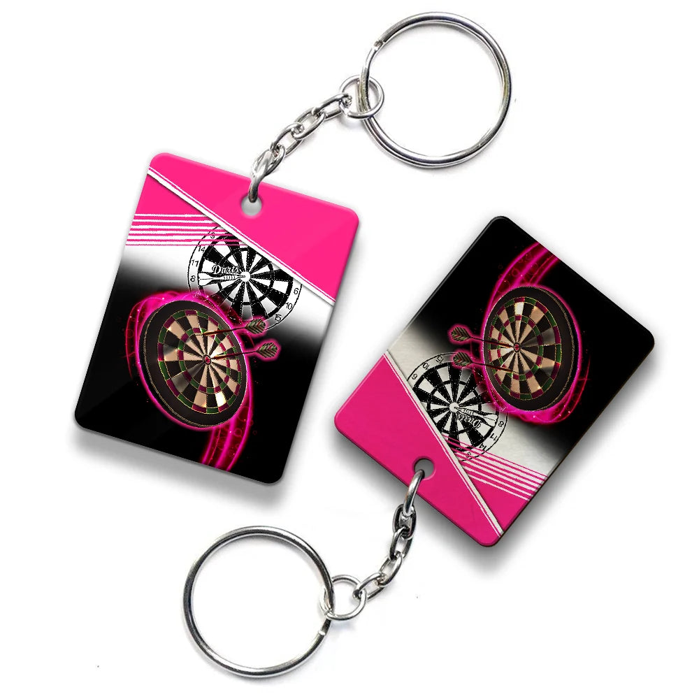 I'm A Darts And Beer Kinda Girl Keychain For Darts Player ORN0196
