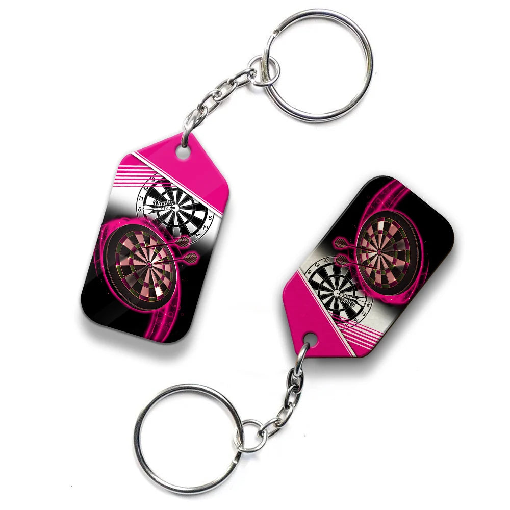 The Coolest Girls Throw Darts Keychain For Dart Team Player ORN0175