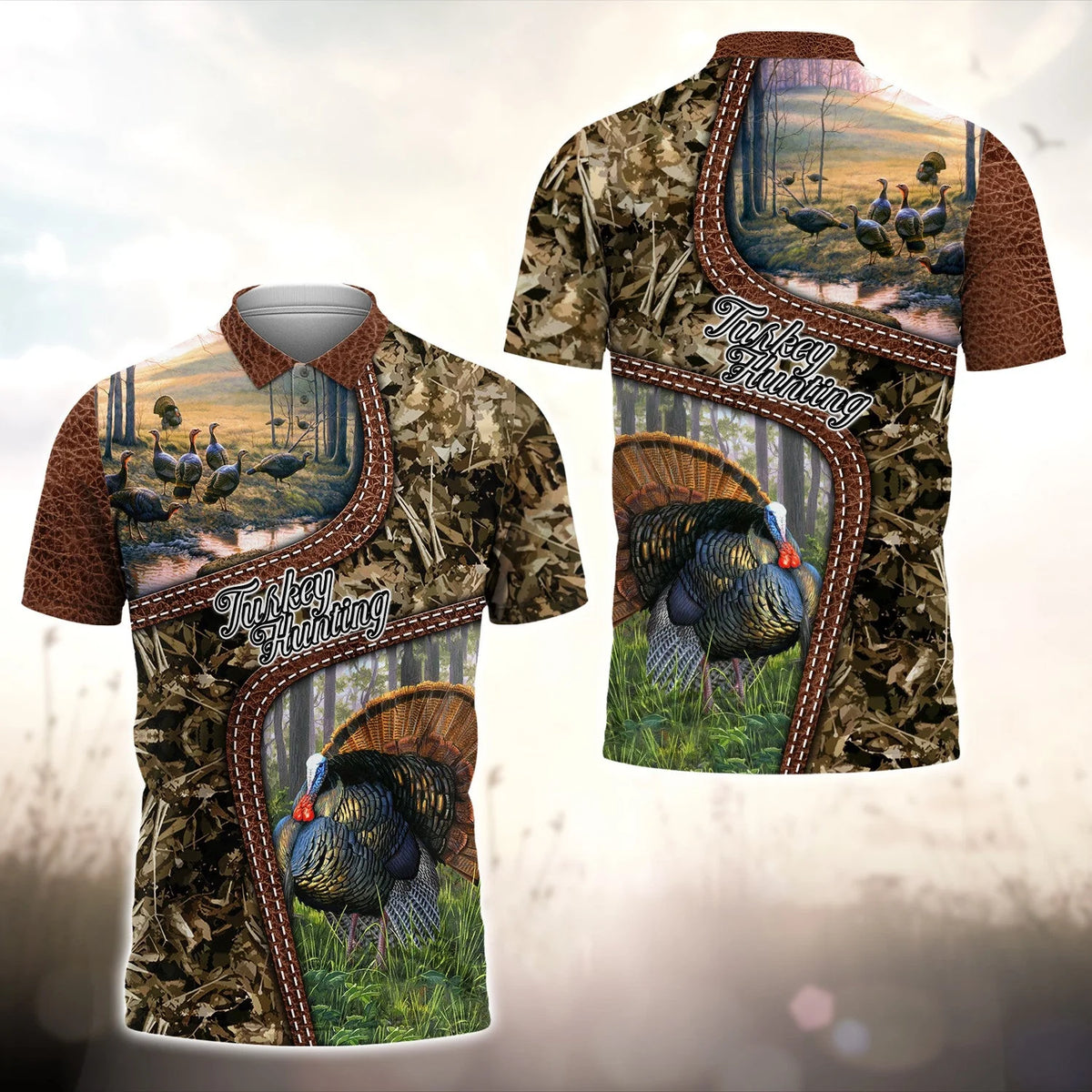 Turkey Bird Hunting Animal Hunter Camo Tattoo 3D All Over Printed Shirt HNT0132
