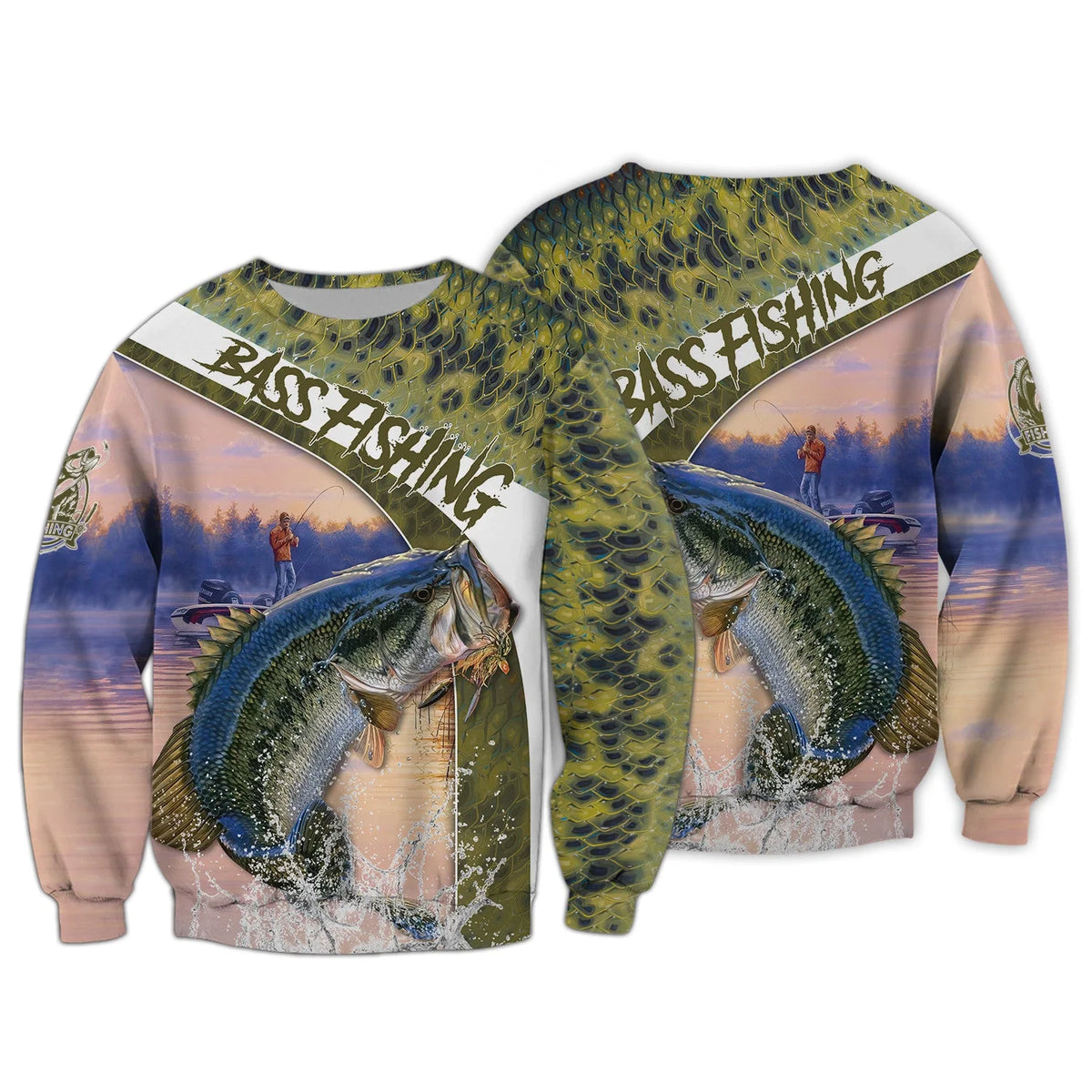 Fishing Shirt Bass Shirts for Men Fish 3D Printed Fishing Hoodie Tshirt FISH0079