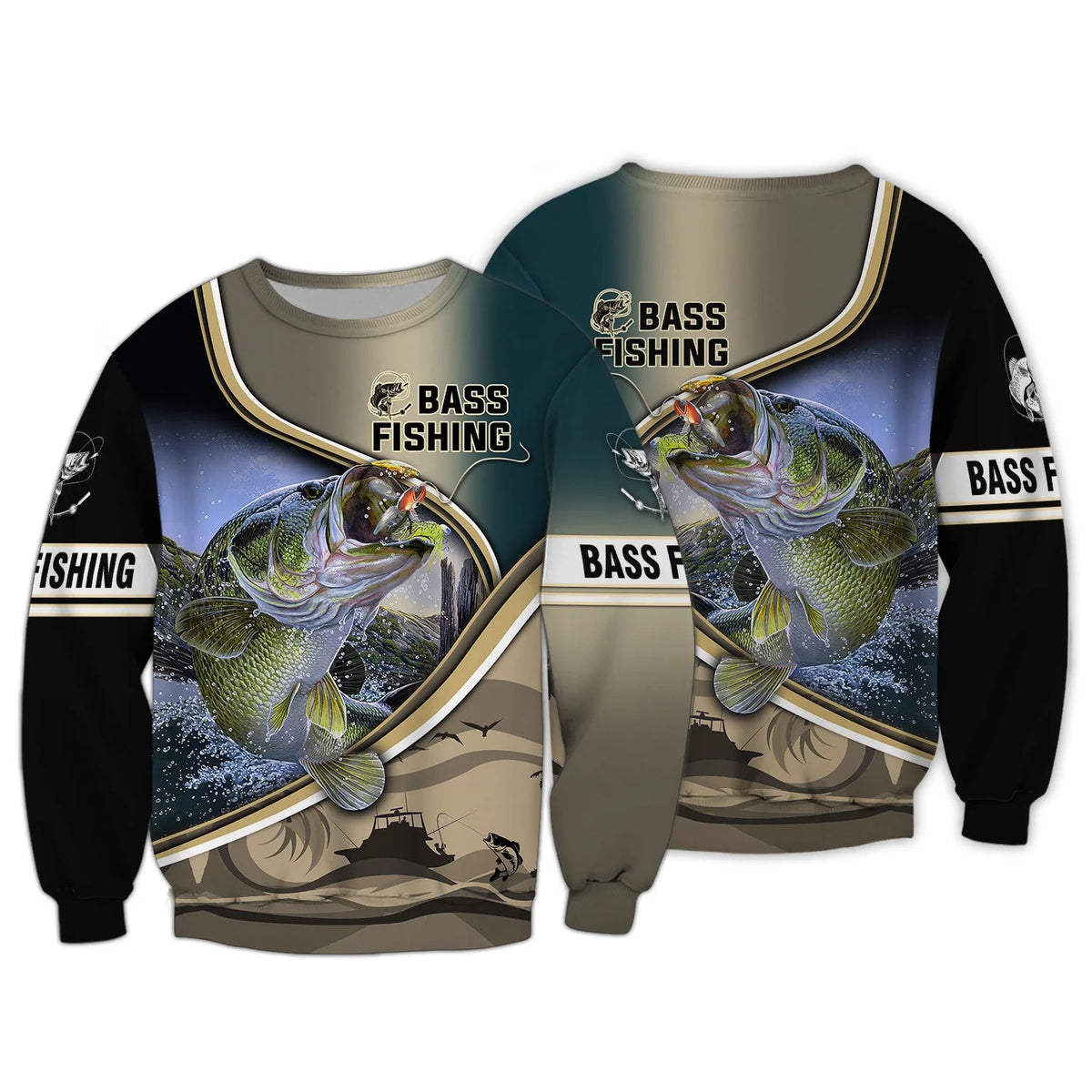 Bass Fishing Hooked 3D Hoodie Tshirt FISH0073