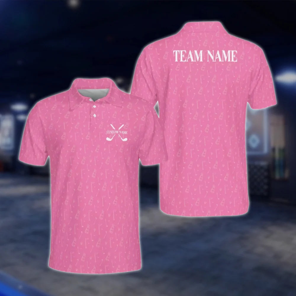 Personalized Green Golf Team Polo Shirt For Men, Custom Golf Shirts GOF0069