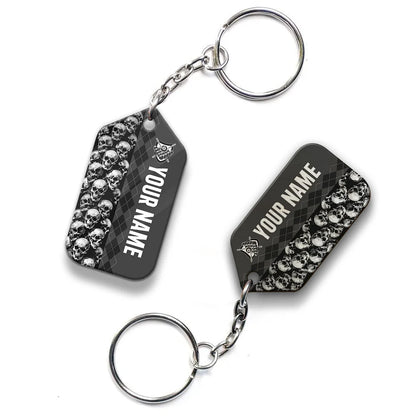 Billiard I Beat People With A Stick Personalized Name Keychain For Billiard Players ORN0245