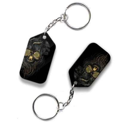 Shut Up And Bowl Golden Skull Keychain Gift For Bowler ORN0160
