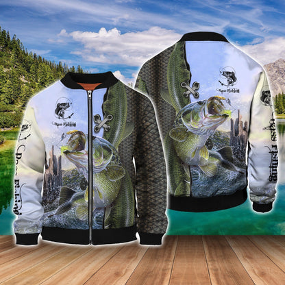 Bass Fishing 3D Full Print Shirts, Unique Design for Anglers, Perfect Gift for Bass Fishing Enthusiasts! FISH0001