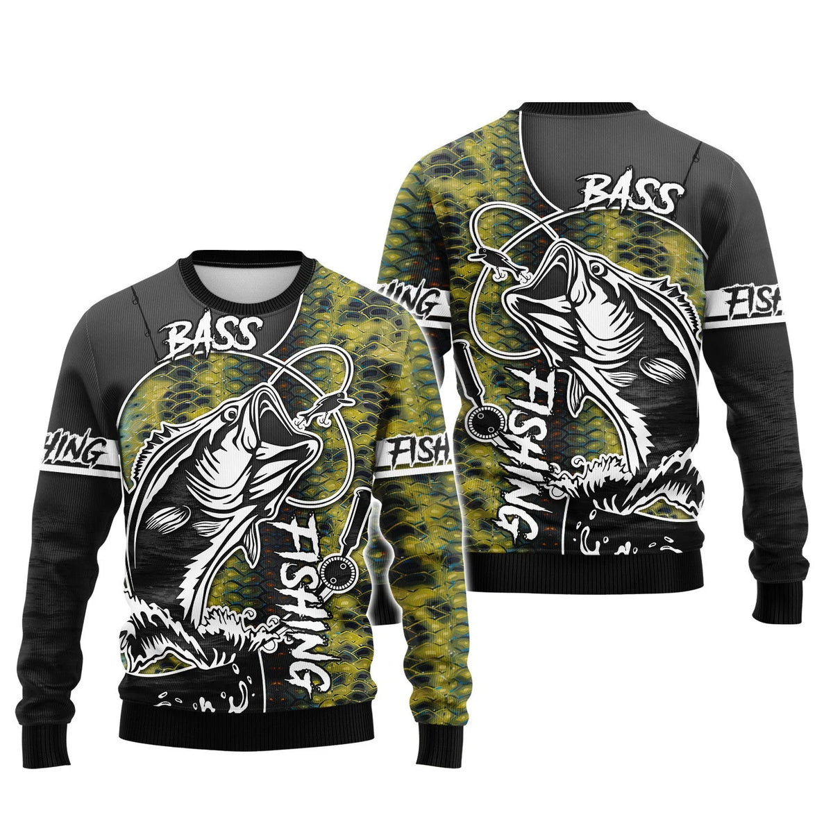 Bass Fishing 3D Printed Unisex Hoodie Tshirt FISH0078