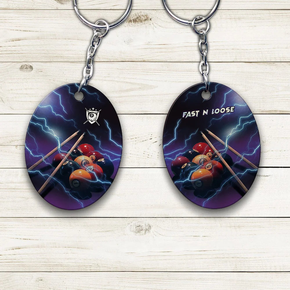 Fast N Loose Team Keychain Gift For Billiard Players ORN0246