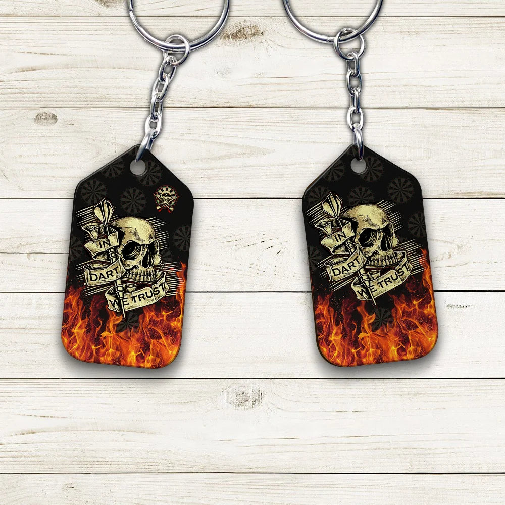 In Dart We Trust Keychain For Darts Player ORN0204
