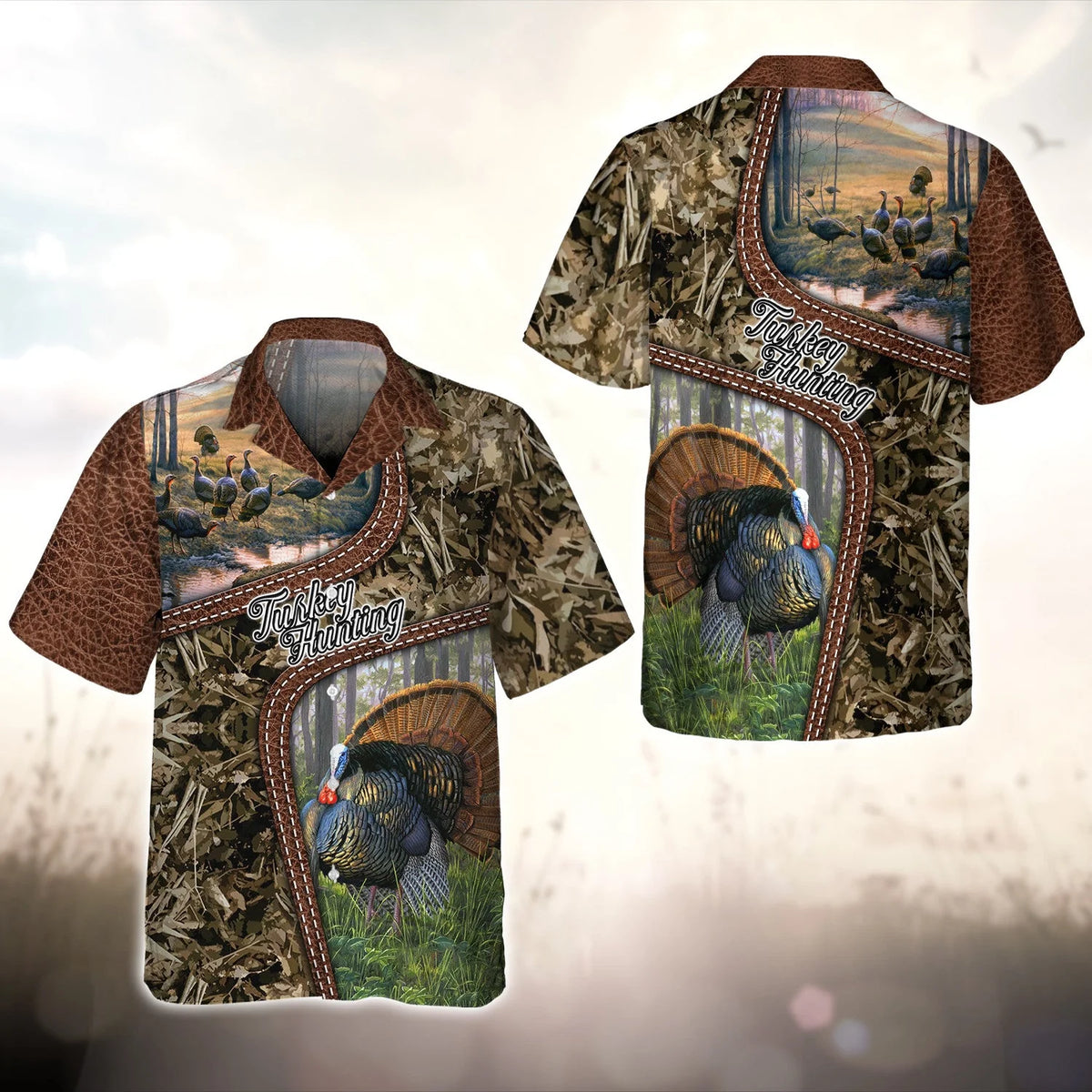 Turkey Bird Hunting Animal Hunter Camo Tattoo 3D All Over Printed Shirt HNT0132
