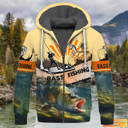 Bass Fishing Personalized Name 3D Full Print Shirts 08 FISH0064