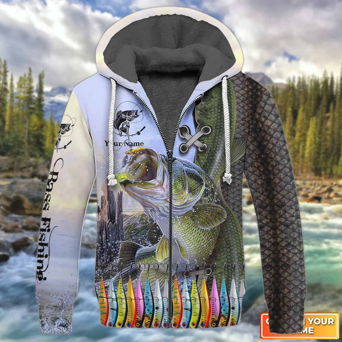Bass Fishing And Fishing Tackle Personalized Name 3D Full Print Shirts FISH0065