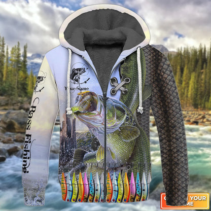 Bass Fishing And Fishing Tackle Personalized Name 3D Full Print Shirts FISH0065