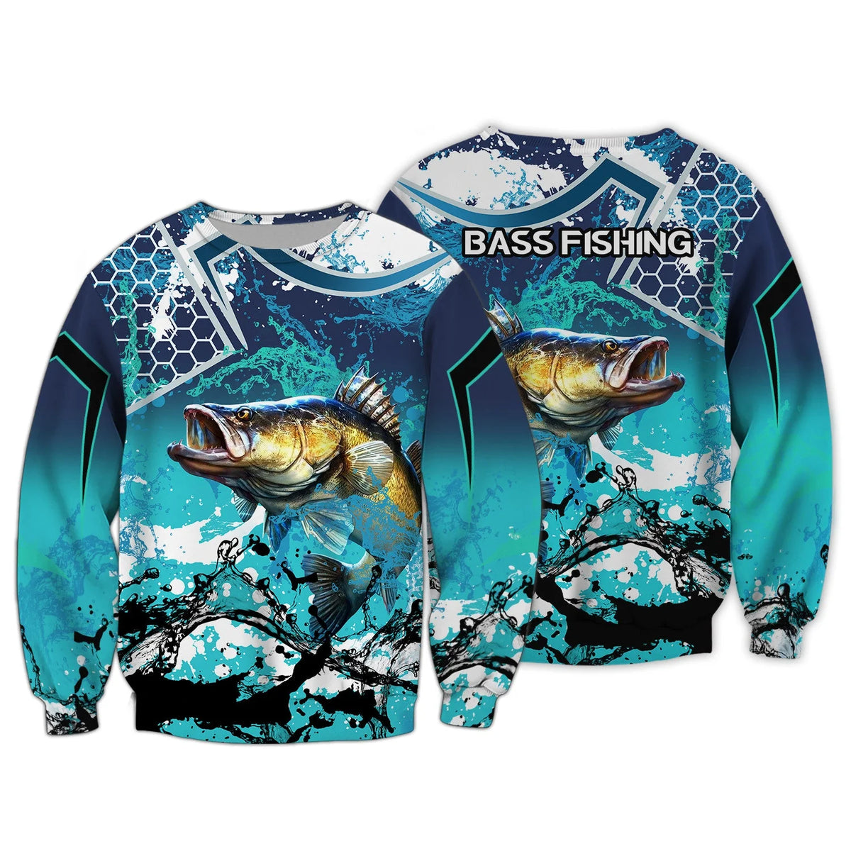 Bass Fishing Blue 3D Hoodie Shirt For Men Hunting Life Hoodie Gifts FISH0068