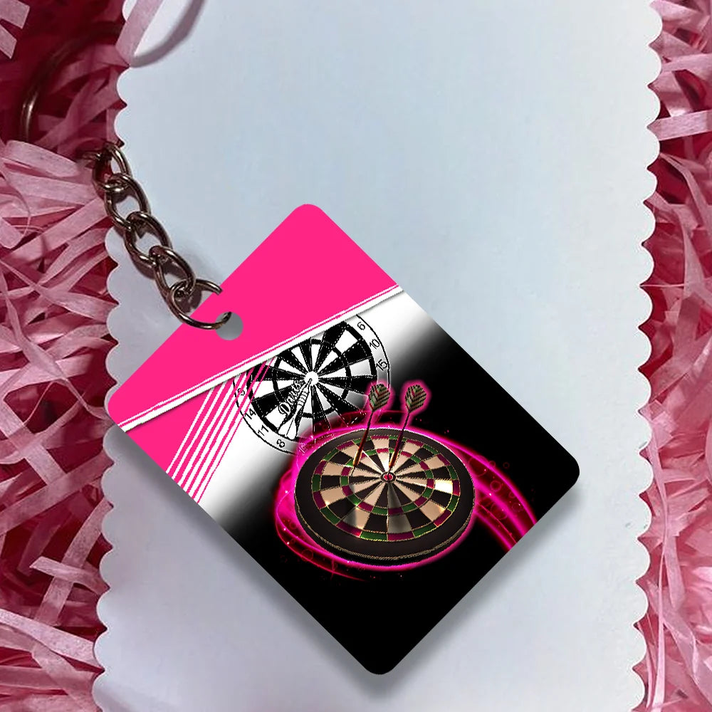 I'm A Darts And Beer Kinda Girl Keychain For Darts Player ORN0196