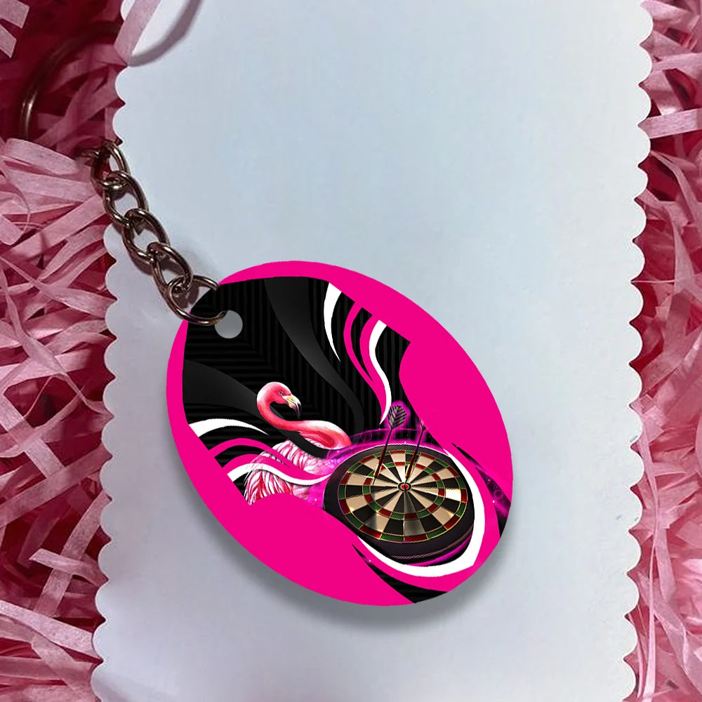Flamingo Darts Keychain For Darts Team Player ORN0184
