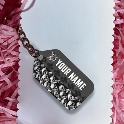 Billiard I Beat People With A Stick Personalized Name Keychain For Billiard Players ORN0245